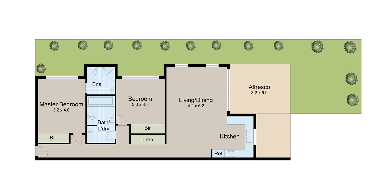 2D floor plan coloring
